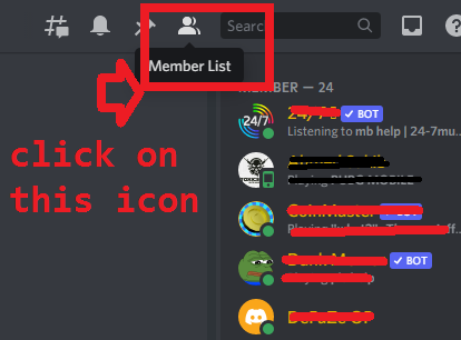 How to hide discord members list